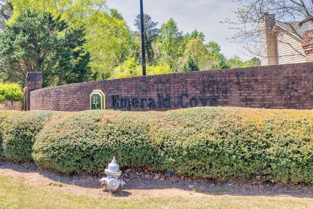 view of community sign