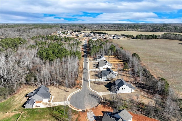 drone / aerial view with a rural view