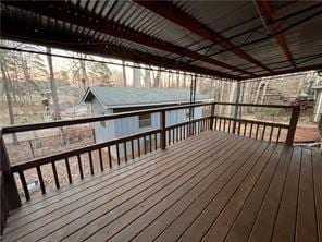 view of deck at dusk