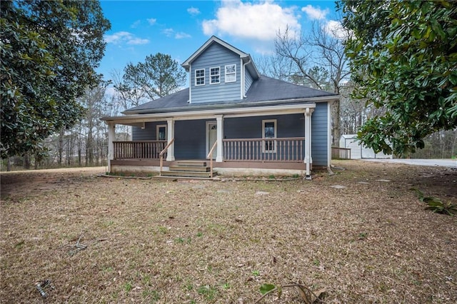 bungalow-style home with a porch