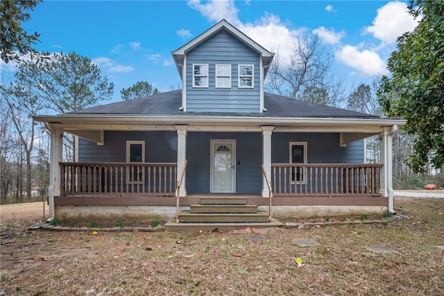 view of front of home with a porch