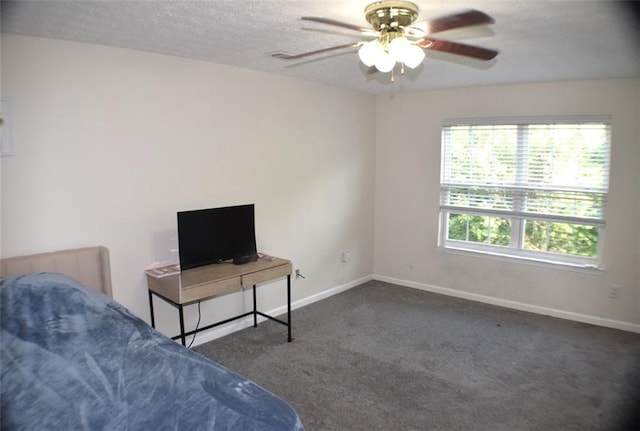 1371 Blazing Star Rd, Lawrenceville, GA 30045 - unfurnished bedroom with carpet flooring, a textured ceiling, and ceiling fan