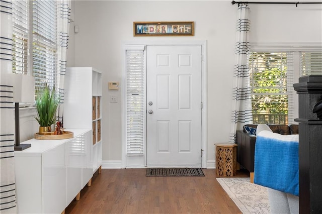 foyer featuring dark hardwood / wood-style flooring