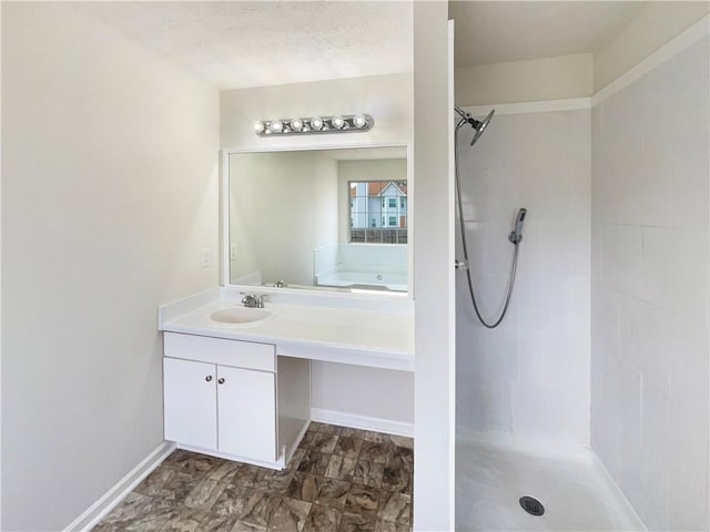 727 Overlook Crst, Monroe, GA 30655 - full bathroom with a tile shower and vanity