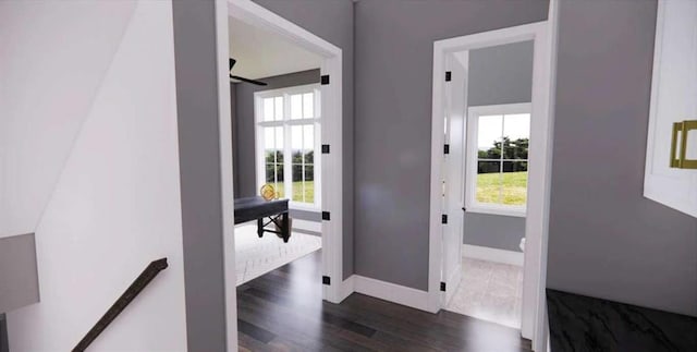 0 Wynn Dr, Carrollton, GA 30117 - foyer entrance with plenty of natural light, dark wood-type flooring, and baseboards