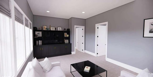 0 Wynn Dr, Carrollton, GA 30117 - living room featuring carpet flooring, healthy amount of natural light, baseboards, and recessed lighting