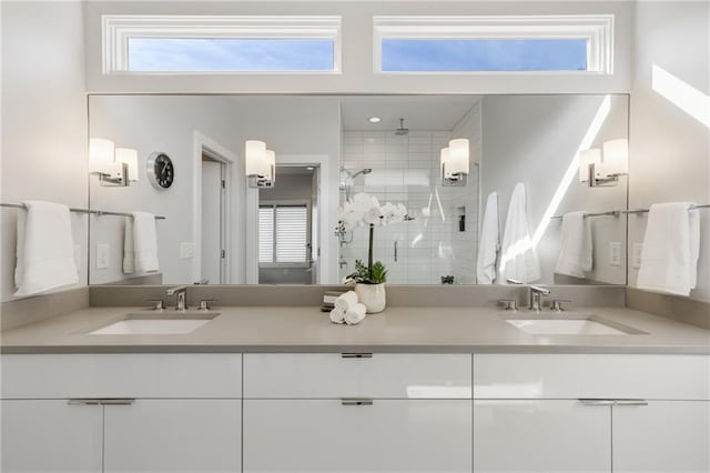205 Wilbur Ave SE Unit A, Atlanta, GA 30316 - full bathroom featuring a sink, a shower stall, and double vanity