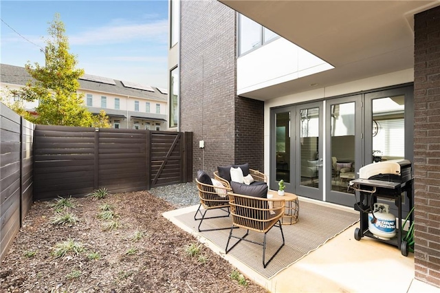 205 Wilbur Ave SE Unit A, Atlanta, GA 30316 - view of patio with a fenced backyard and french doors