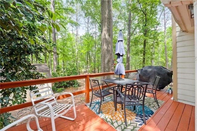 110 The Farm Rd, Mcdonough, GA 30252 - wooden terrace featuring outdoor dining area and area for grilling