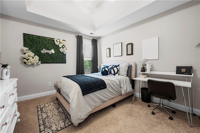 240 Daisy Cir, Mcdonough, GA 30252 - bedroom featuring light colored carpet and a tray ceiling
