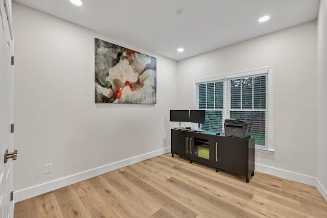 1547 Trilogy Park, Hoschton, GA 30548 - office featuring baseboards, wood finished floors, and recessed lighting