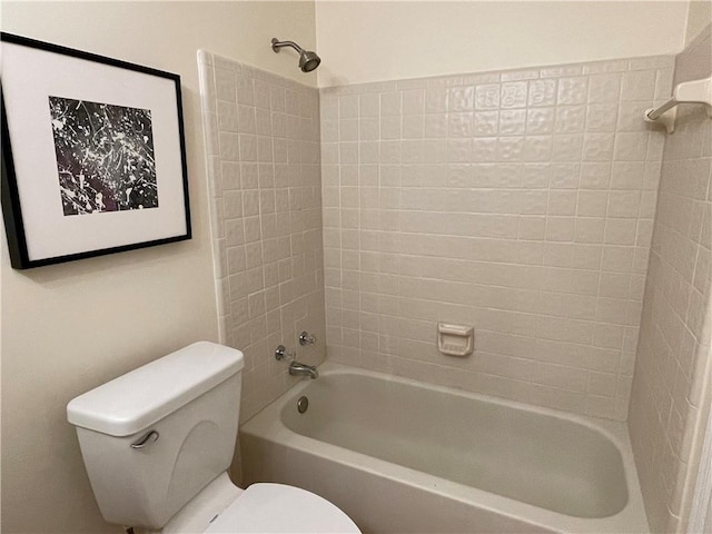 full bathroom featuring shower / bathing tub combination and toilet