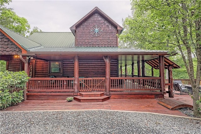 exterior space with a porch