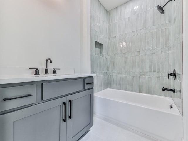 356 Henry Scott Rd, Ball Ground, GA 30107 - full bath with vanity, tub / shower combination, and tile patterned flooring