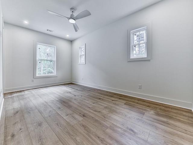 356 Henry Scott Rd, Ball Ground, GA 30107 - unfurnished room with wood finished floors, a ceiling fan, baseboards, and recessed lighting