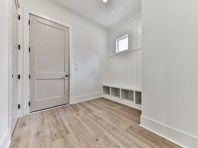 356 Henry Scott Rd, Ball Ground, GA 30107 - mudroom featuring wood finished floors and baseboards