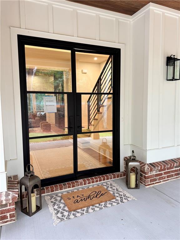 356 Henry Scott Rd, Ball Ground, GA 30107 - property entrance with french doors