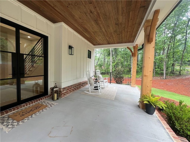 356 Henry Scott Rd, Ball Ground, GA 30107 - covered porch with french doors