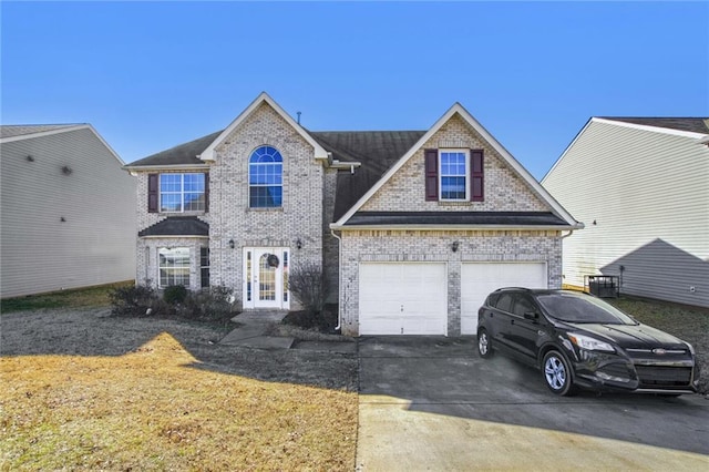 view of front facade with a garage