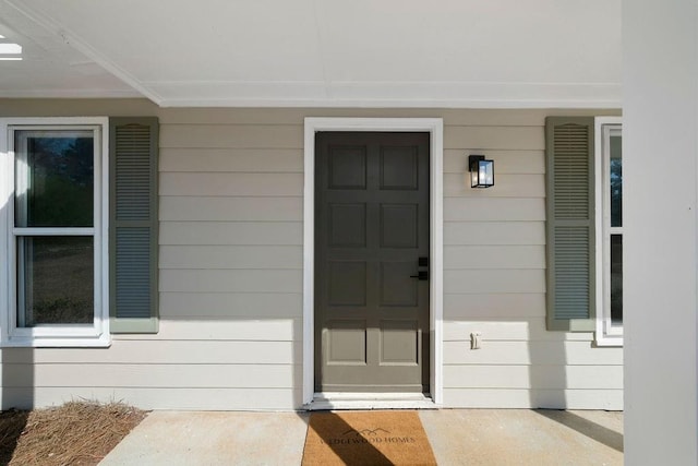 view of doorway to property