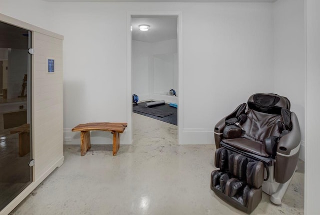 sitting room with baseboards