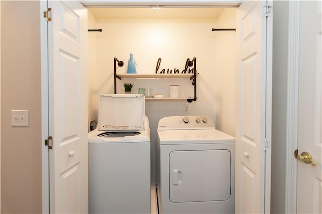 89 Paul Cir, Jasper, GA 30143 - laundry area with washing machine and clothes dryer