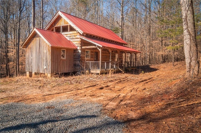 exterior space featuring a porch