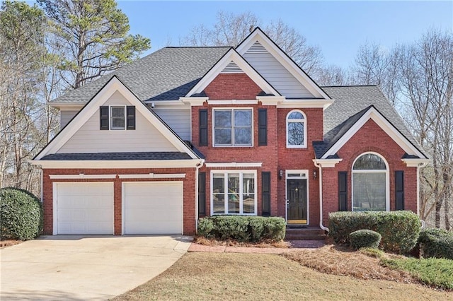 view of front of home featuring a garage