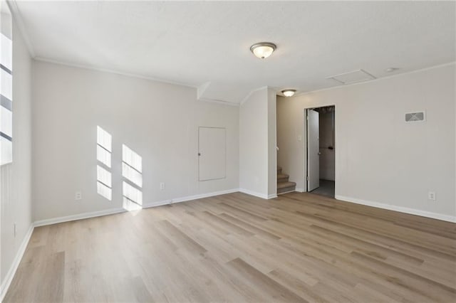 empty room featuring light hardwood / wood-style flooring