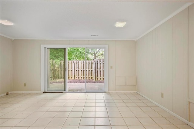 2117 Bucktrout Pl, Dunwoody, GA 30338 - spare room with ornamental molding, baseboards, and light tile patterned floors