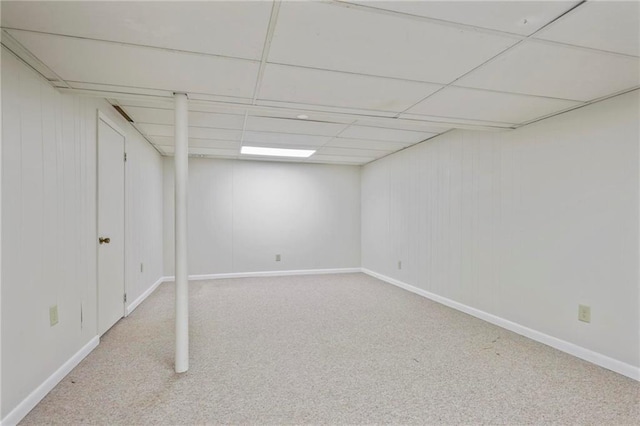 2117 Bucktrout Pl, Dunwoody, GA 30338 - finished below grade area featuring carpet flooring, a drop ceiling, and baseboards