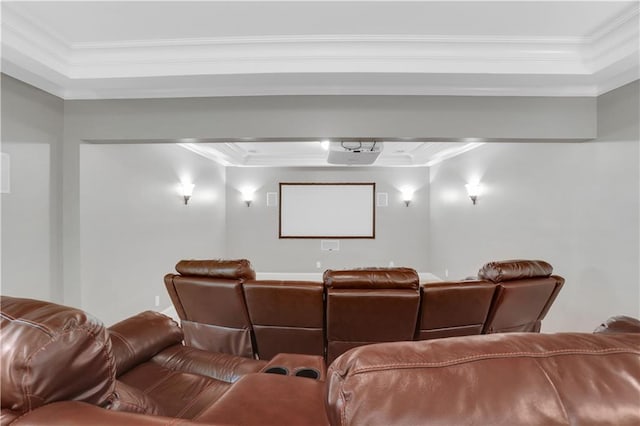 cinema featuring ornamental molding