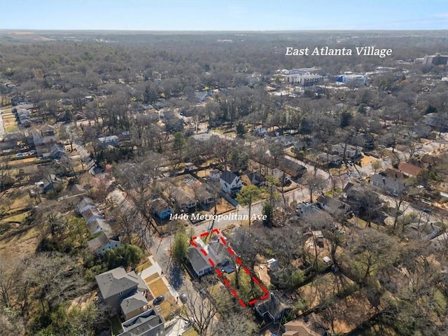 aerial view featuring a residential view