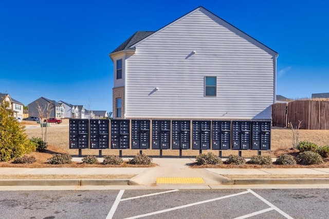 exterior space featuring mail boxes