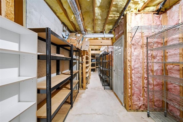 view of storage area