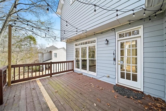 view of wooden deck