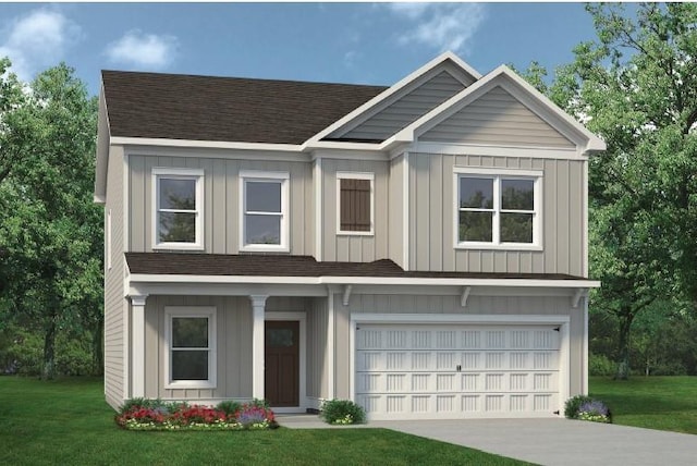 383 Morgan Rd, Carrollton, GA 30116 - view of front of property with board and batten siding, concrete driveway, and a front yard