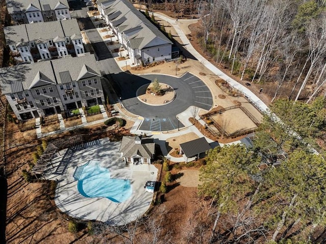 124 Everley Walk, Alpharetta, GA 30009 - aerial view of a pool