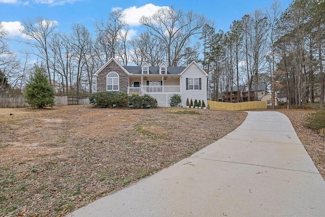 view of front of home with a porch