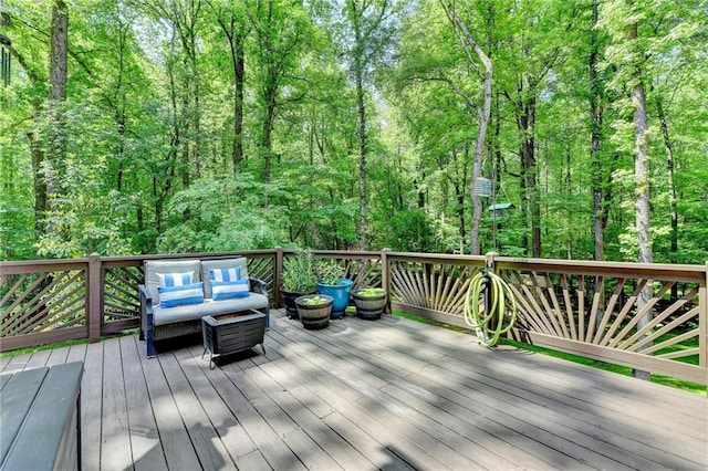1595 Northcliff Trce, Roswell, GA 30076 - deck featuring a view of trees