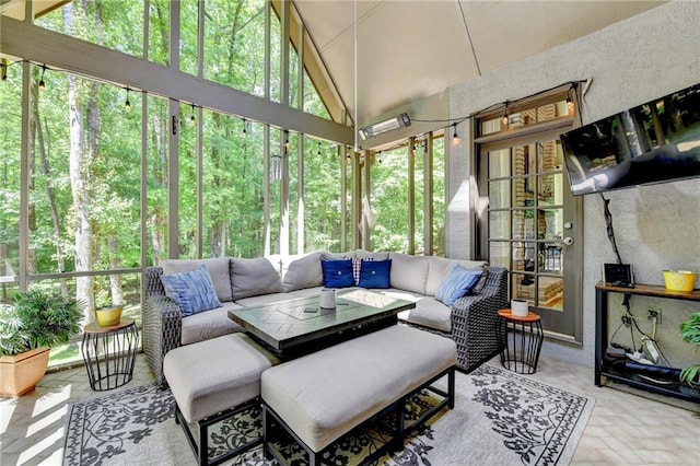 1595 Northcliff Trce, Roswell, GA 30076 - sunroom with an outdoor hangout area