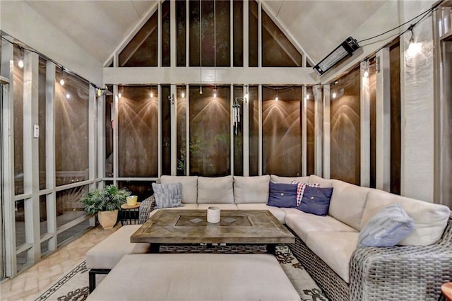 1595 Northcliff Trce, Roswell, GA 30076 - sunroom featuring lofted ceiling