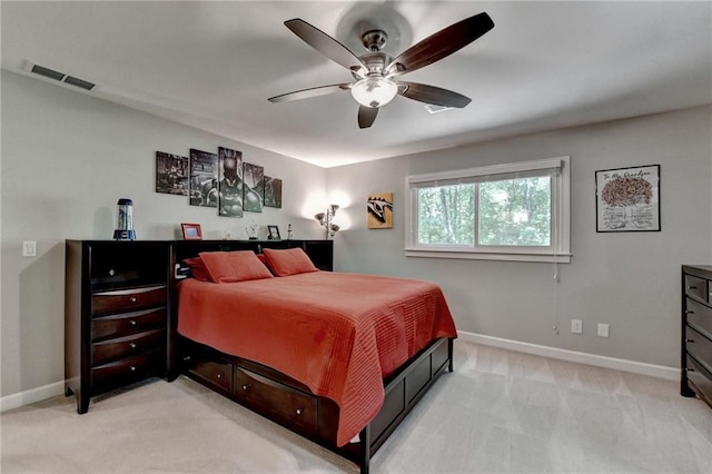 1595 Northcliff Trce, Roswell, GA 30076 - bedroom with light carpet, baseboards, and ceiling fan