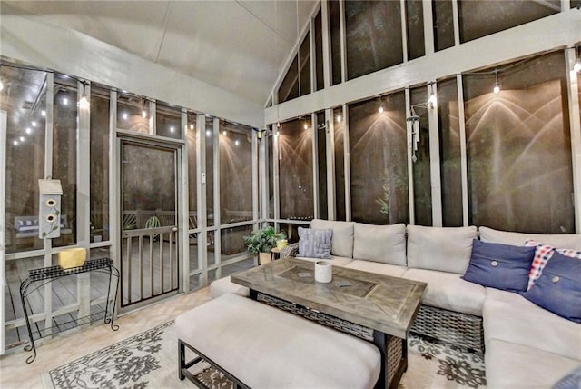 1595 Northcliff Trce, Roswell, GA 30076 - sunroom featuring an outdoor hangout area and lofted ceiling