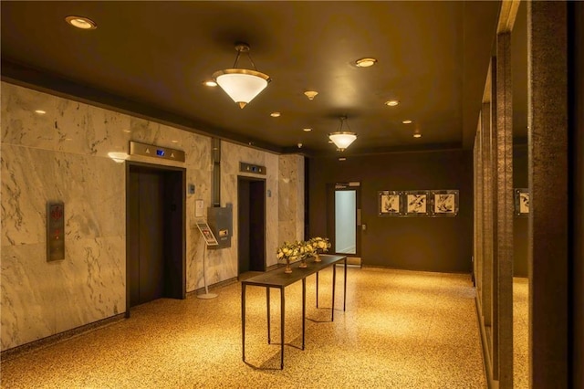 hallway with elevator