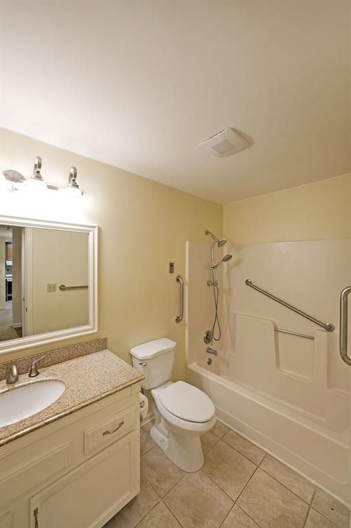 1800 Clairmont Lk Unit 213, Decatur, GA 30033 - full bathroom with vanity, tile patterned floors, and tub / shower combination
