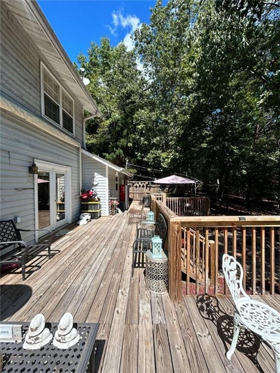 view of wooden terrace