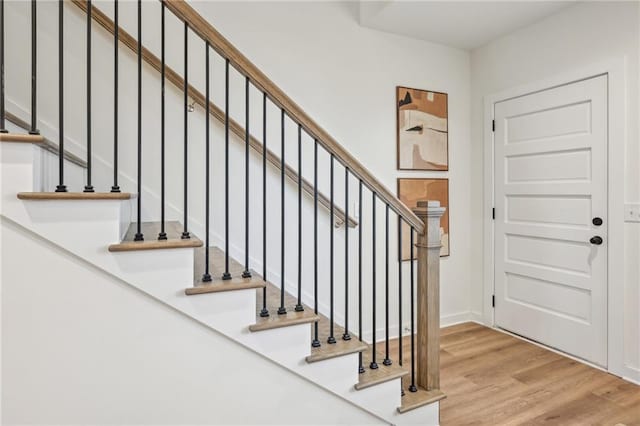 foyer featuring light wood-type flooring