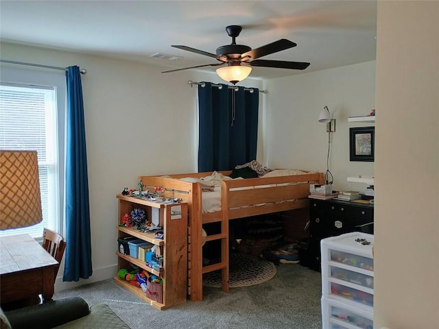 336 White Oak Way, Monroe, GA 30655 - carpeted bedroom with a desk and a ceiling fan