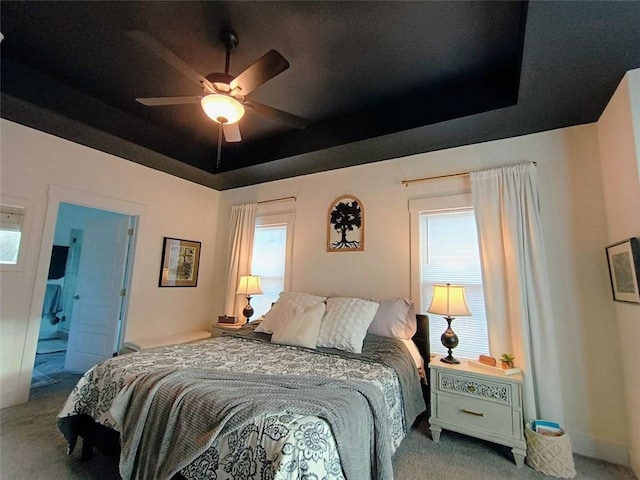 336 White Oak Way, Monroe, GA 30655 - carpeted bedroom with a raised ceiling and ceiling fan